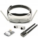 Skyzone SKY02S V+ 3D 5.8G 48CH FPV Goggles With Transmitter Camera Head Tracking HD Port DVR