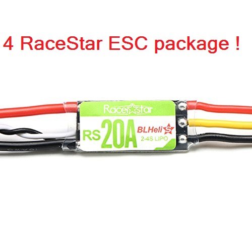 4 Racerstar RS20A 20A BLHELI_S OPTO 2-4S ESCs Supports Oneshot42 Multishot for FPV Racing