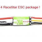 4 Racerstar RS20A 20A BLHELI_S OPTO 2-4S ESCs Supports Oneshot42 Multishot for FPV Racing