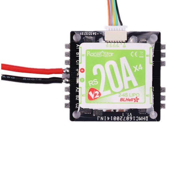 Racerstar RS20Ax4 V2 20A BB2 48MHz Blheli_S 2-4S 4 in 1 Opto ESC