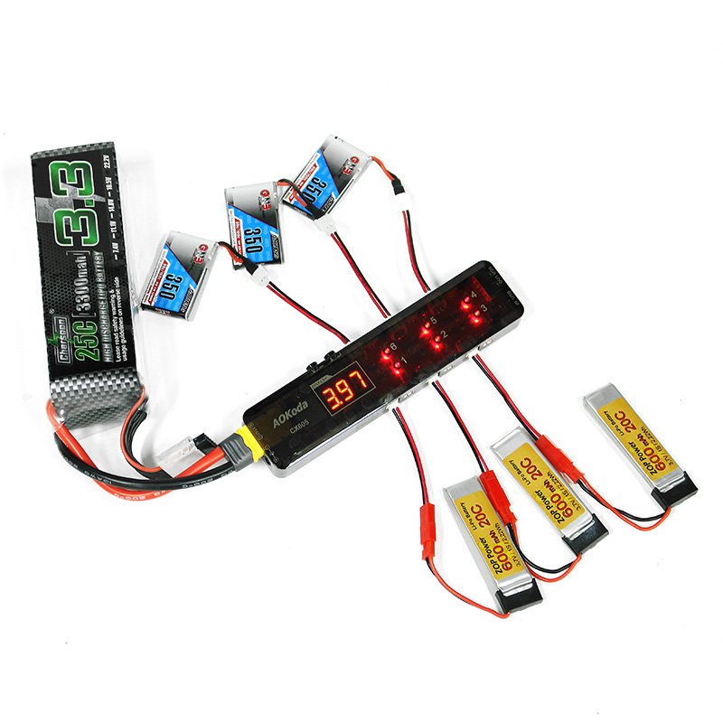 AOKoda CX605 XT60/USB Battery Charger for 3.7V 1S Lipo Battery