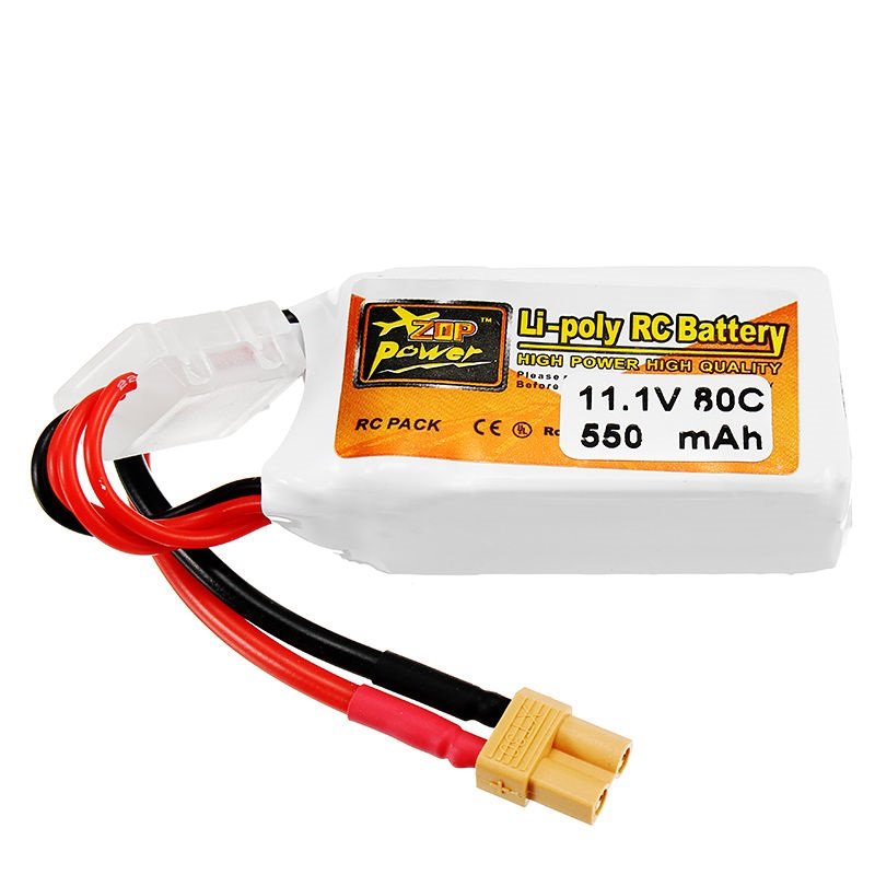 ZOP Power 11.1V 550mAh 80C 3S Lipo Battery XT30 Plug_Sold Out !