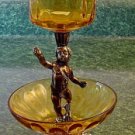 Italian Brass &  Glass & Gilded Cupid