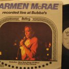 CARMEN MCRAE usa LP AT BUBBA'S Jazz WHO'S WHO
