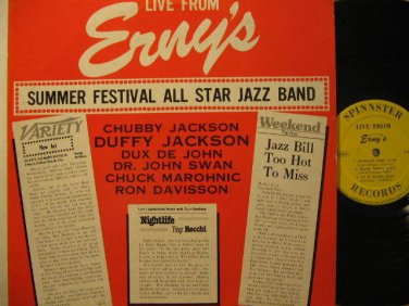 CHUBBY JACKSON/DUFFY JACKSON usa LP LIVE FROM ERNY'S Jazz SPINNSTER excellent