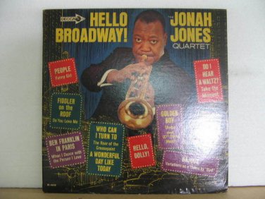 JONAH JONES QUARTET usa LP HELLO BROADWAY Jazz DECCA