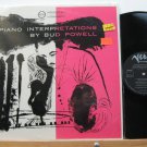 BUD POWELL japan LP PIANO INTERPRETATIONS Jazz IN SHRINK WRAP VERVE excellent