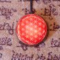 Red Flower of Life Shungite Orgonite Pendant