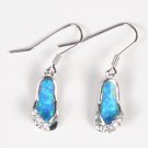 92.5 Sterling Silver Valentine Special Stylish Handmade Designer Earring With Fire Opal Stone