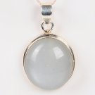 92.5 Sterling Silver Stylish Handmade Designer Chunky Handicrafted Pandent White Moon Stone