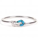 92.5 Sterling Silver Stylish Handmade Designer Bracelet Bangle Stydded Fire Opal Stone