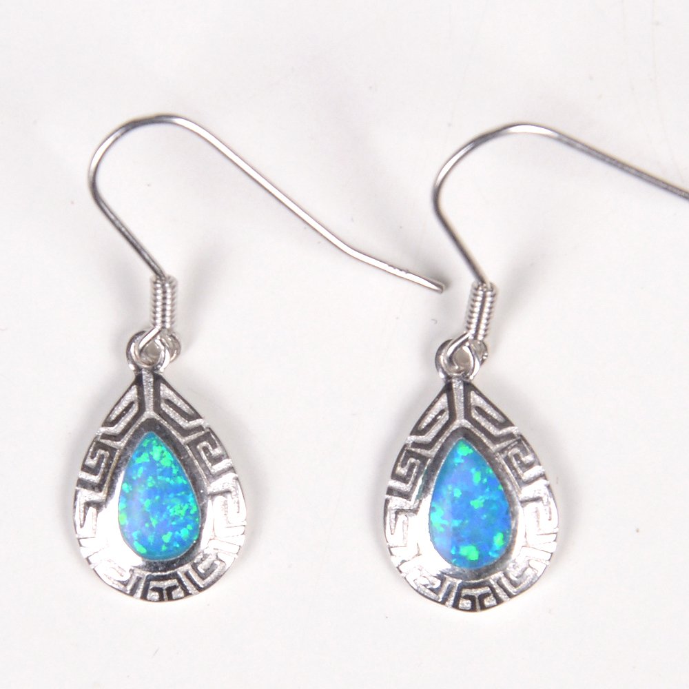 92.5 Sterling Silver Stylish Handmade Designer Chunky Handicrafted Earring Studded Fire Opal Stone