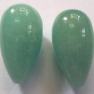 Natural Amazonite Plain Smooth Tear Drops Beads Half Top Drill Handmade Beads,12x22 MM 1 Pair