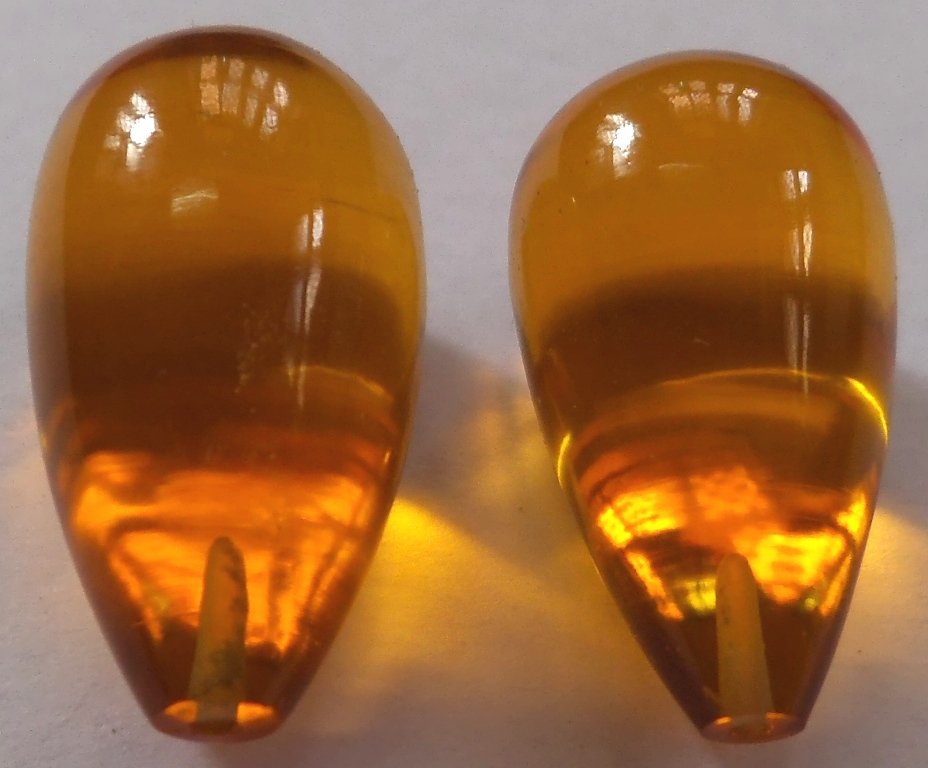 Citrine Quarts AAA Plain Smooth Tear Drops Beads Half Top Drill Handmade Beads,12x22 MM 1 Pair