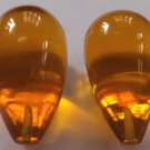 Citrine Quarts AAA Plain Smooth Tear Drops Beads Half Top Drill Handmade Beads,12x22 MM 1 Pair