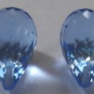 Top Quality Blue Quart Faceted Tear Drops Beads Half Top Drill Handmade Beads,10x18 MM-1 Pair