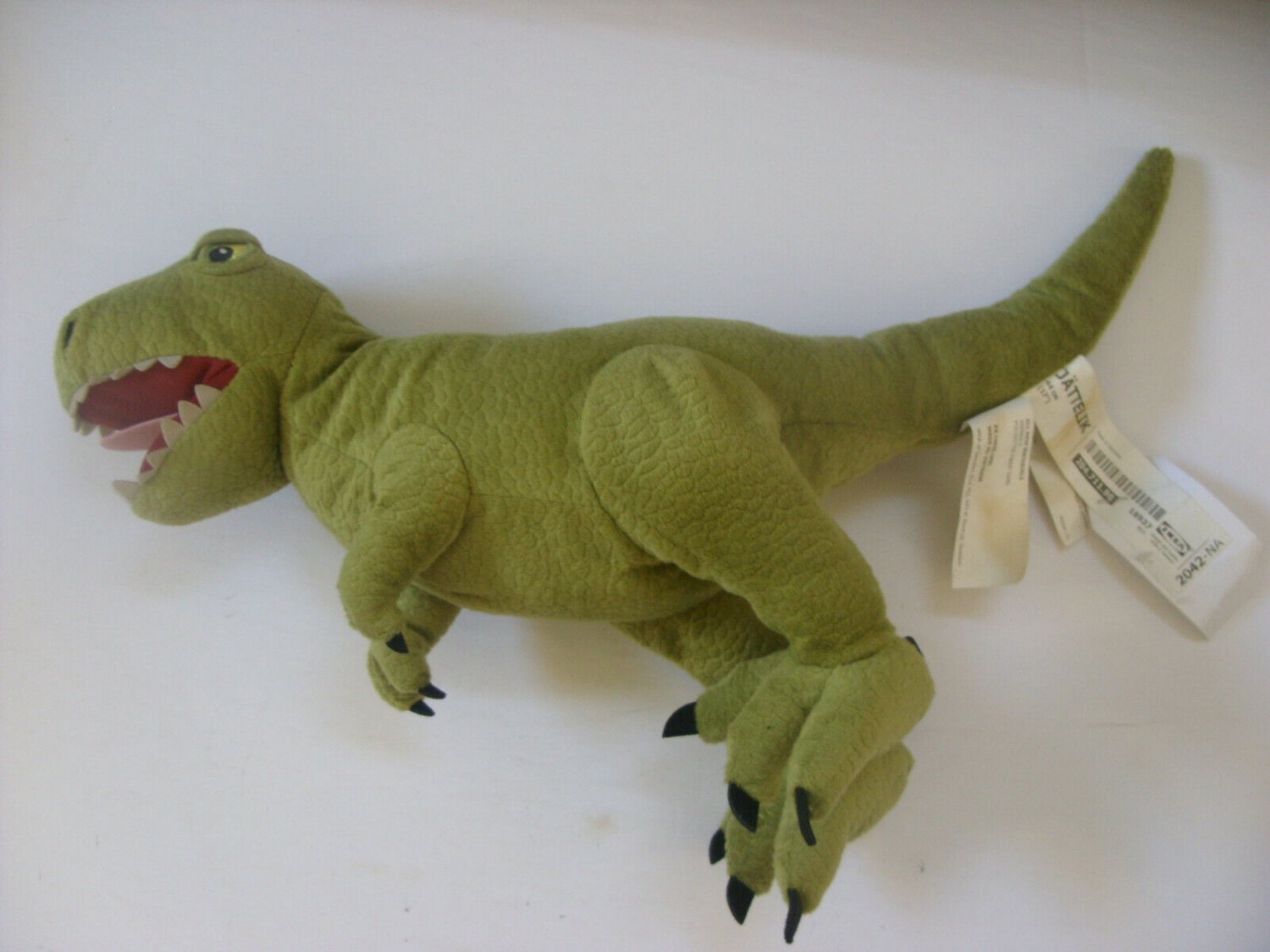 Ikea Jattelik Dinosaur Tyrannosaurus Rex Plush Green Stuffed Animal 17 ...