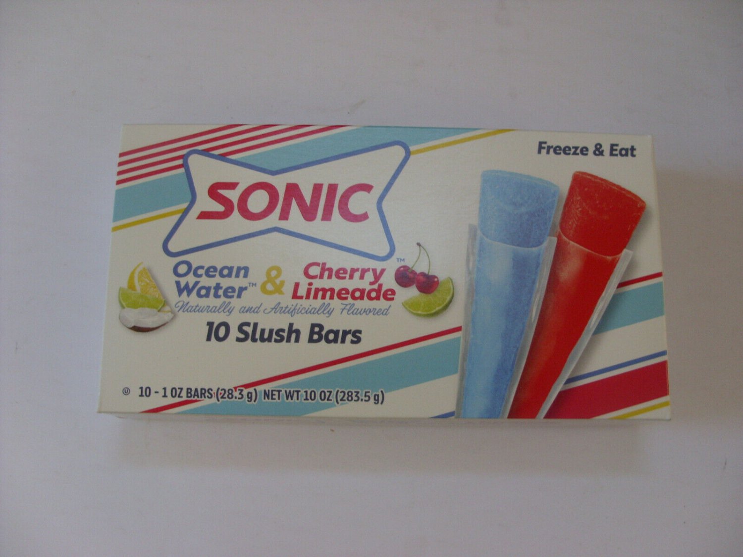 10 Sonic Frozen Slush Bars Ocean Water And Cherry Limeade 7668