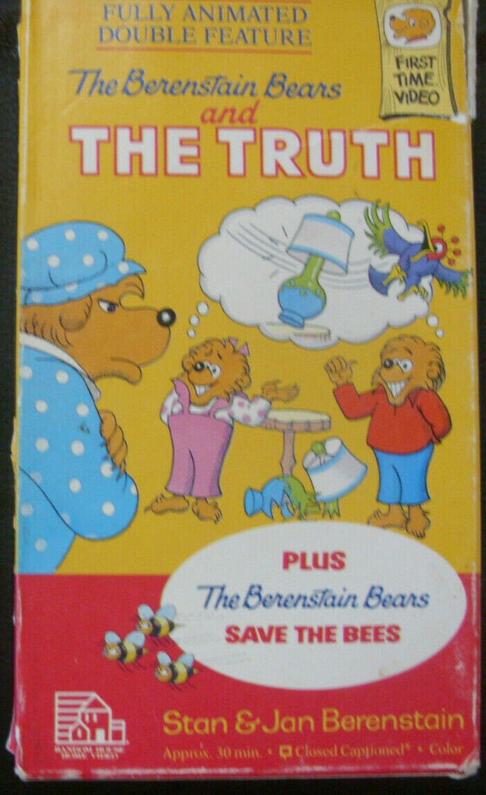 The Berenstain Bears and The Truth VHS 1988 Children's Fully Animated ...