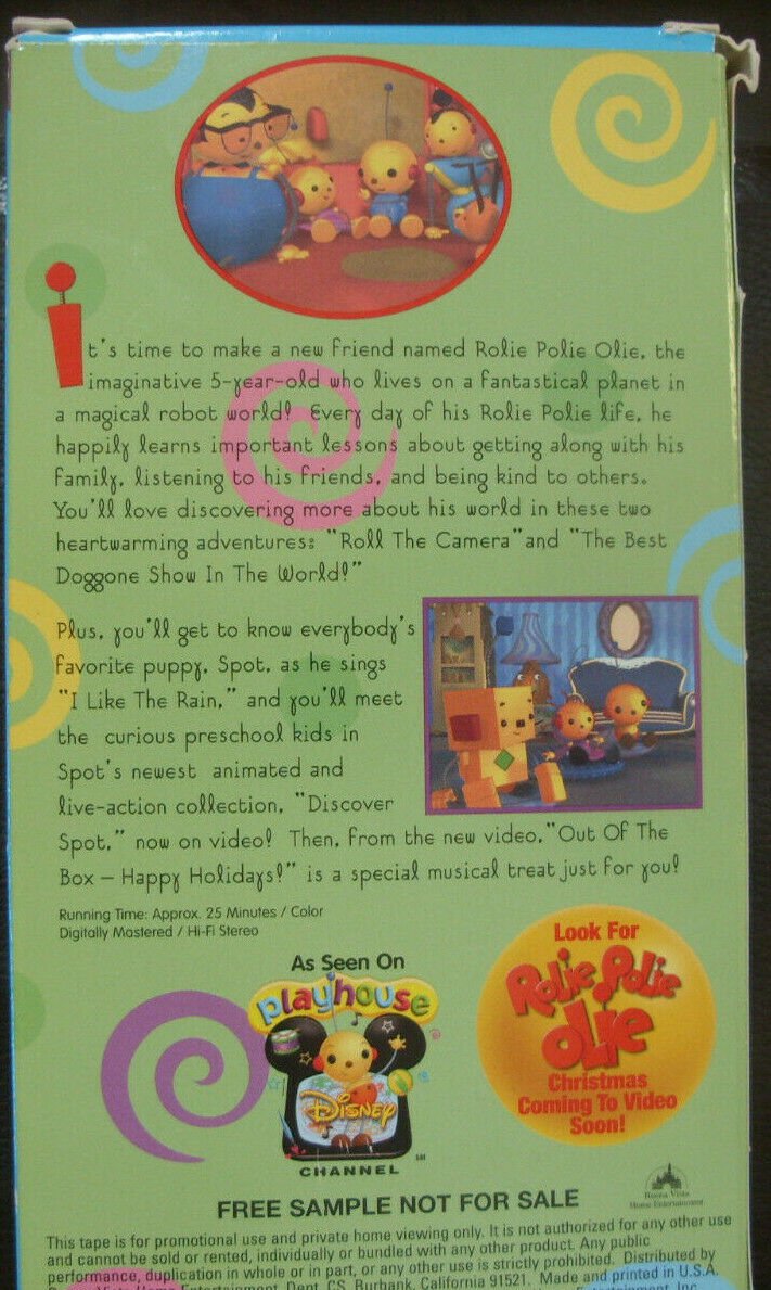 Meet Rolie Polie Olie 2000 Playhouse Disney VHS PROMOTIONAL video tape