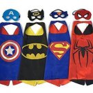 Superhero Dress Up Costumes - 4 Satin Capes and 4 Felt Masks