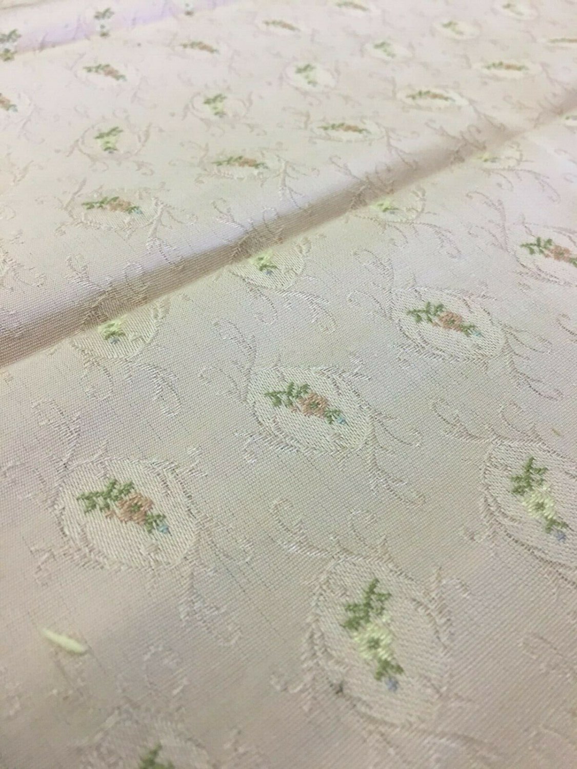 Robert Allen Delicate Pink Flower Jacquard Upholstery Drapery Fabric 2.25 yds