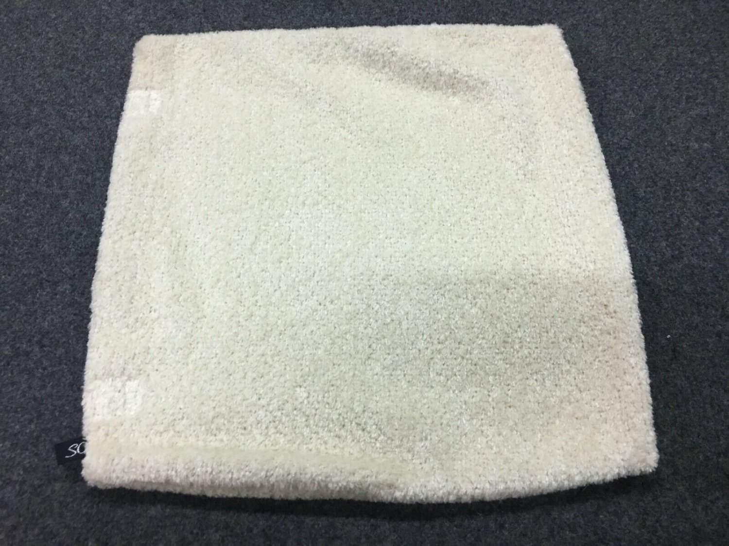 Mid Century Cream Chenille Pillow Cover- B3
