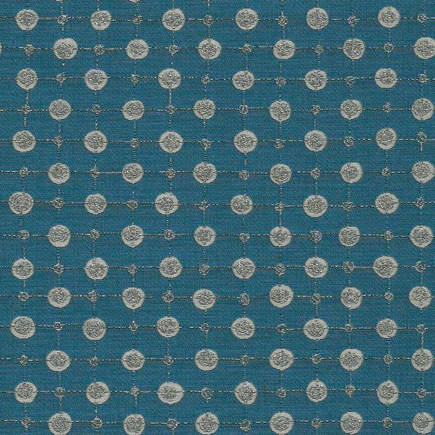 5.5 yds Arc Com Astral Ocean Blue Atomic Retro Upholstery Fabric