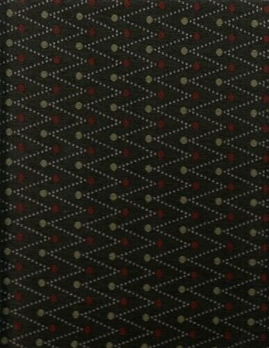 7 yds Forest Green Zig Zag Dot Retro Mid Century Modern Upholstery Fabric GZ4