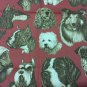 Braemore Dog Motif Fabric with Spaniels Terriers & Large Breeds 1.375 yds