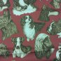 Braemore Dog Motif Fabric with Spaniels Terriers & Large Breeds 1.375 yds