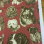 Braemore Dog Motif Fabric with Spaniels Terriers & Large Breeds 1.375 yds