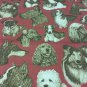 Braemore Dog Motif Fabric with Spaniels Terriers & Large Breeds 1.375 yds