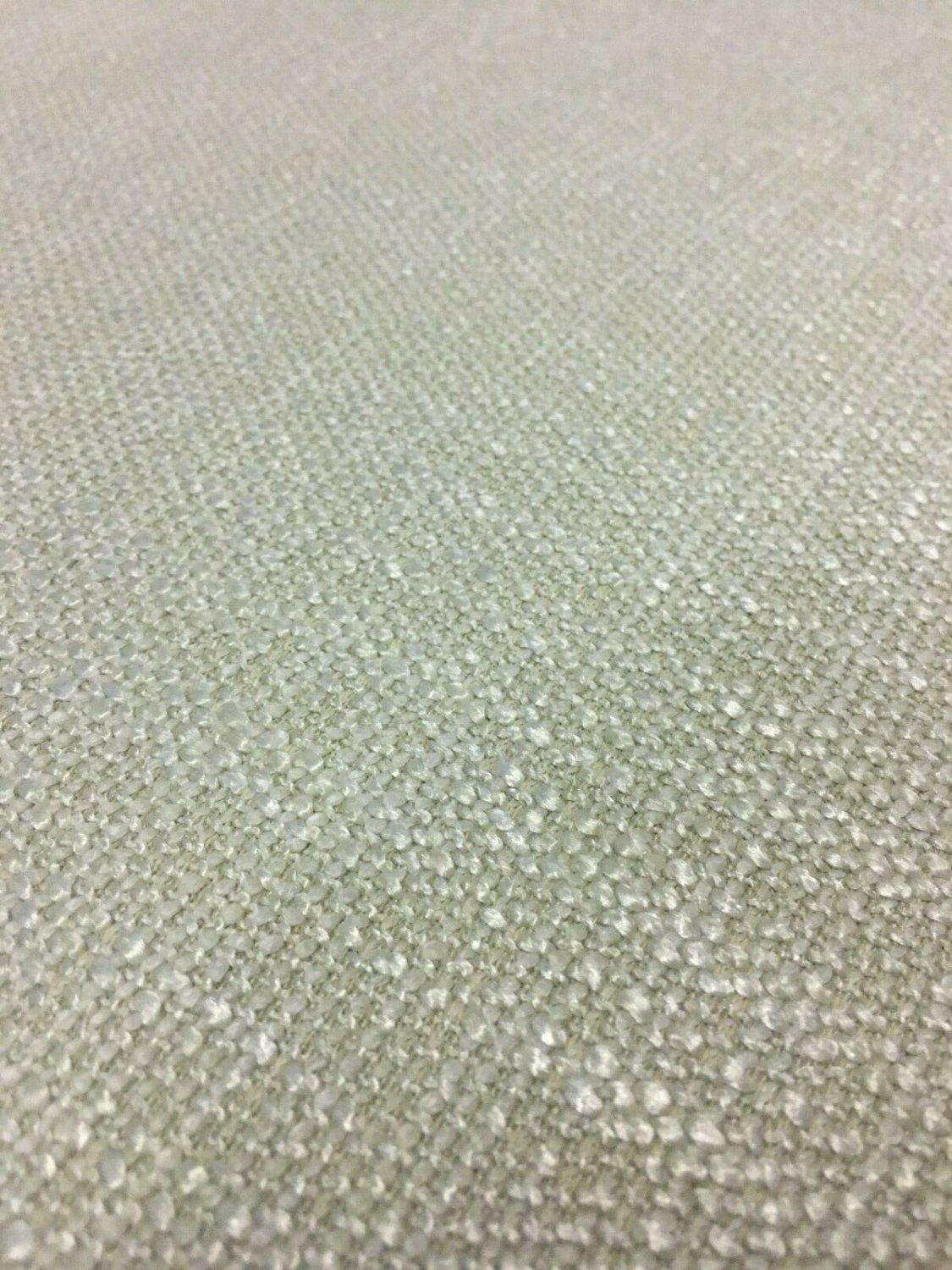 2.625 yds Creamy Eggshell Lightly Textured & A Little Shiny Upholstery Fabric DH