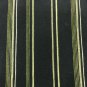 Black Velvet & Yellow Epingle Stripe Pillow Covers - Pair