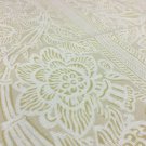 1.375 yds  Creation Baumann Contemporary Floral Print Stripe Upholstery Fabric