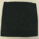 Mid Century Modern Black Nubby Woven Pillow Cover with Silver Accent
