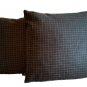 2 Pillow Covers Mid Century Modern Geometric Gray Check - B3