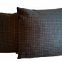 2 Pillow Covers Mid Century Modern Geometric Gray Check - B3