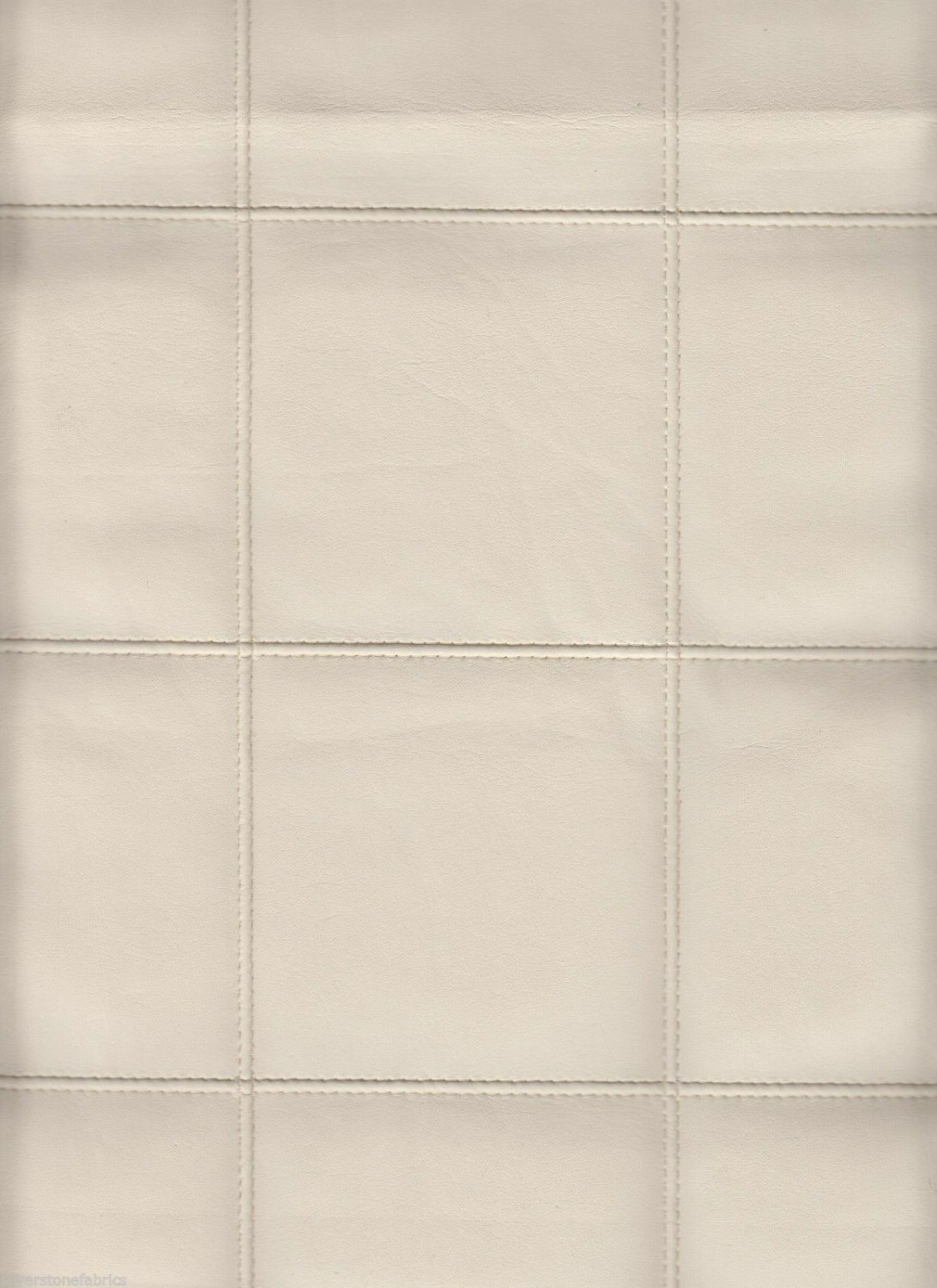 Majilite Upholstery Fabric Elegance Quilted Faux Leather Cream 6 yds HS1A