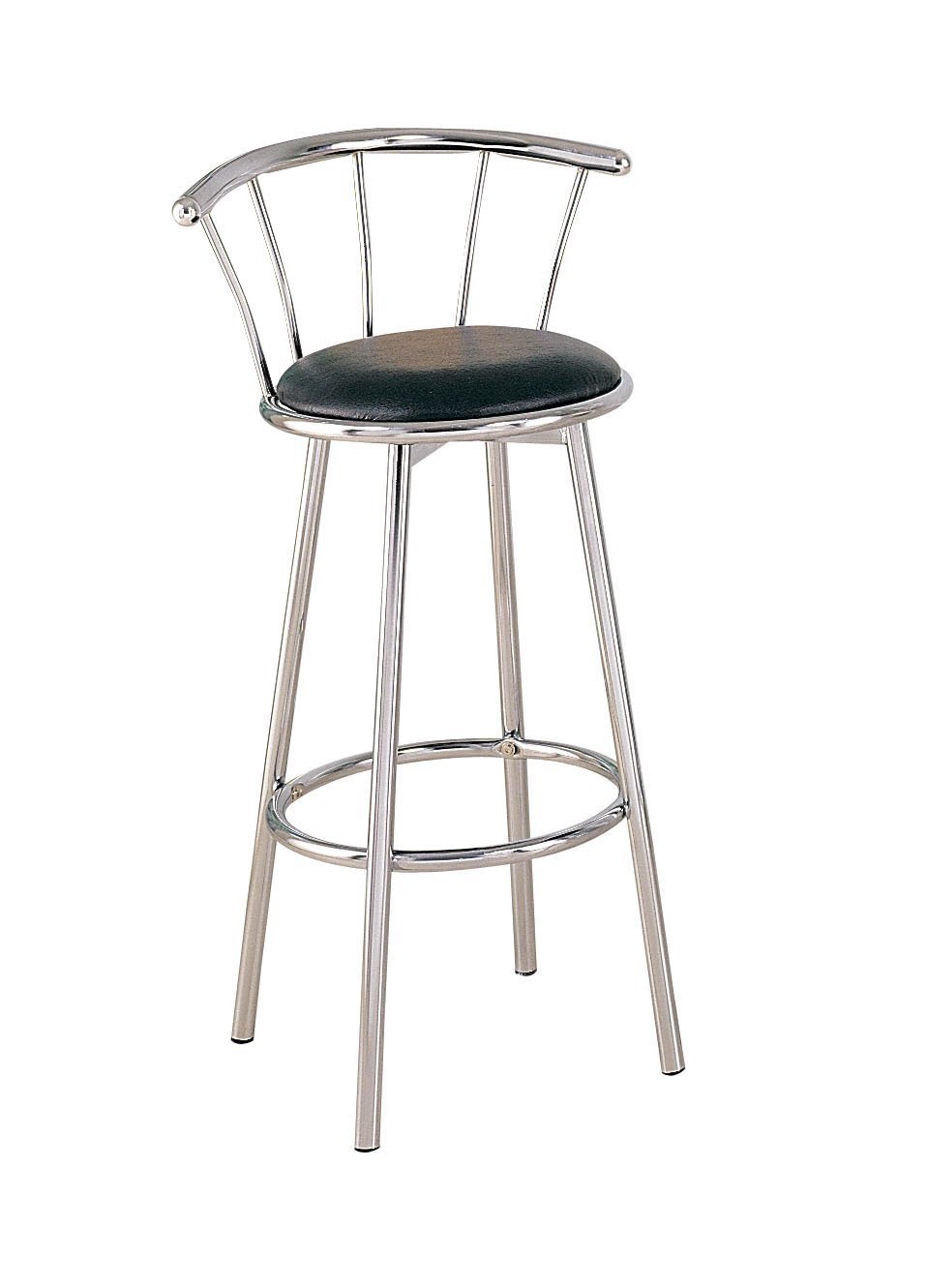 Chrome Plated Swivel Bar Chair Set of 2