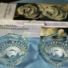 Pair of Crystal Candle Holders - NIB