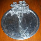Vintage Decorative Floral Silverplate Divided Serving Tray