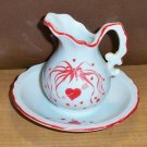 Collectable Sweetheart Valentine' s Ceramic Creamer and Saucer