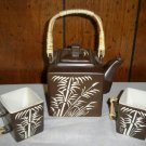 Beautiful Brown Oriental Stoneware Tea Set by Zazen