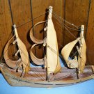 Vintage Wood Souvenir Sailing Ship Acapulco
