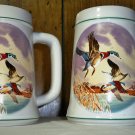 Set of 2 Vintage Country Den Tankard Mallard Duck Stein