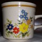 Vintage Flower Ceramic Coffee Mug / Stone Village Tropicana KB104
