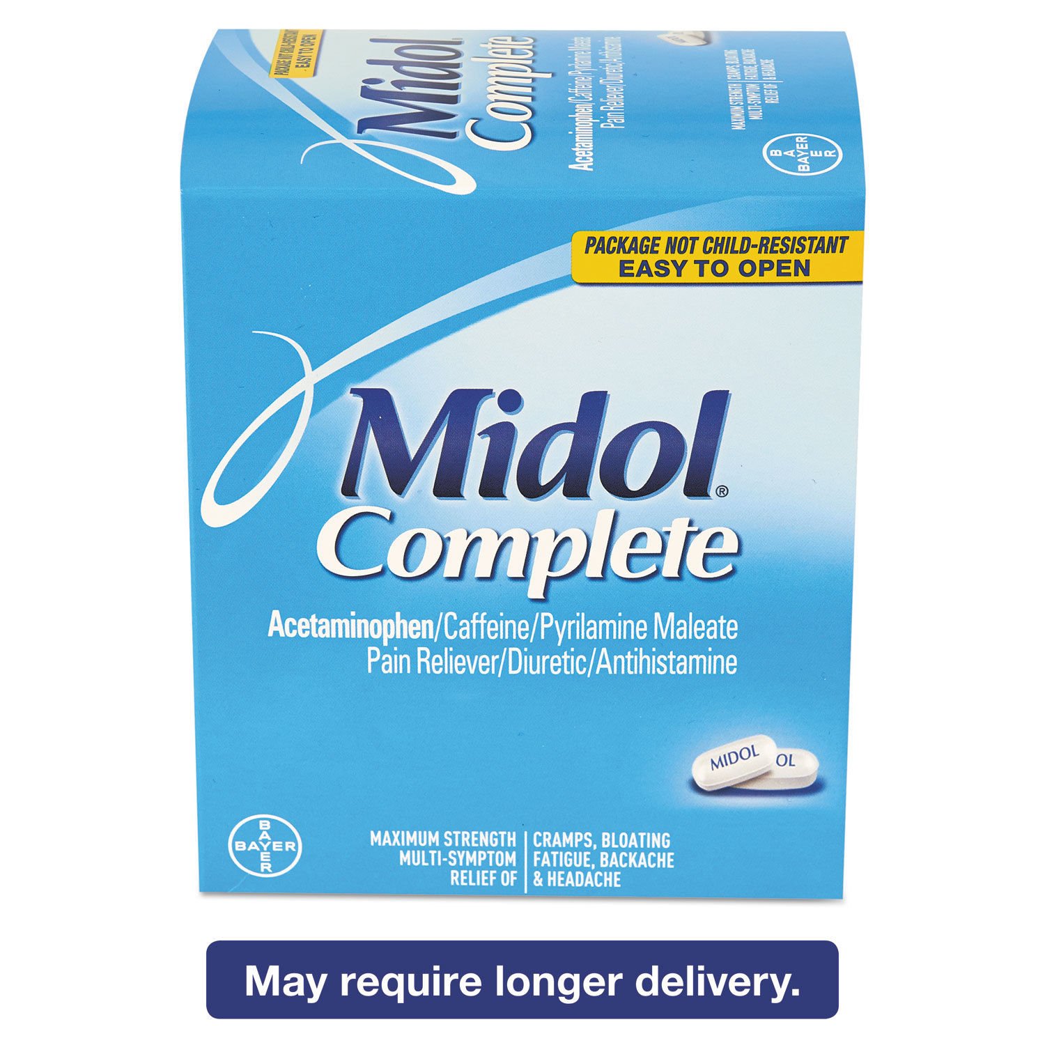 Complete Menstrual Caplets, Two-Pack, 30 Packs/box 