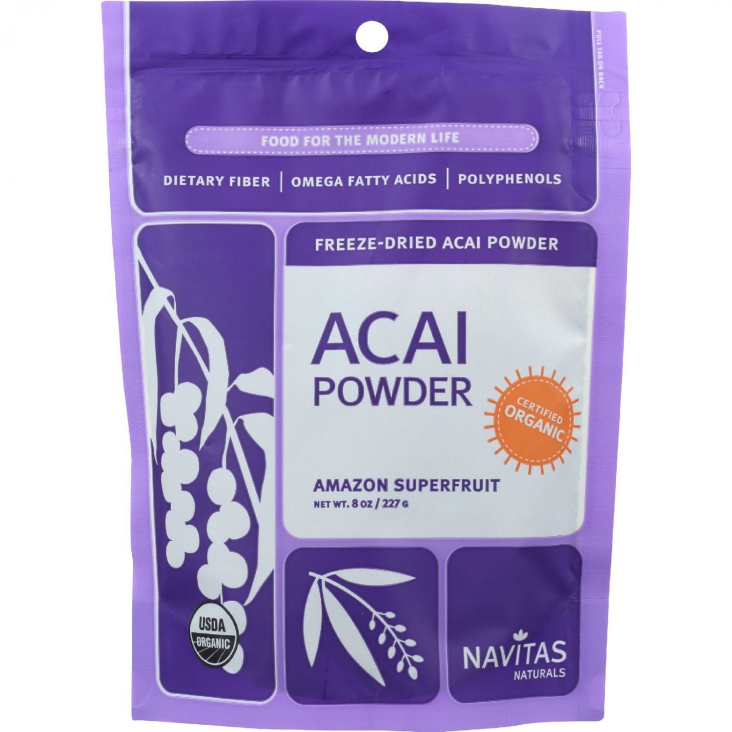 Navitas Naturals Acai Powder Organic FreezeDried 8 oz case of 12